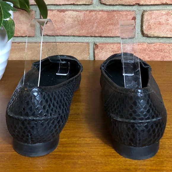 Marc Alpert Black Embossed Leather Loafer in Size 11 - Picture 5 of 11